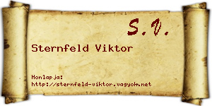 Sternfeld Viktor névjegykártya